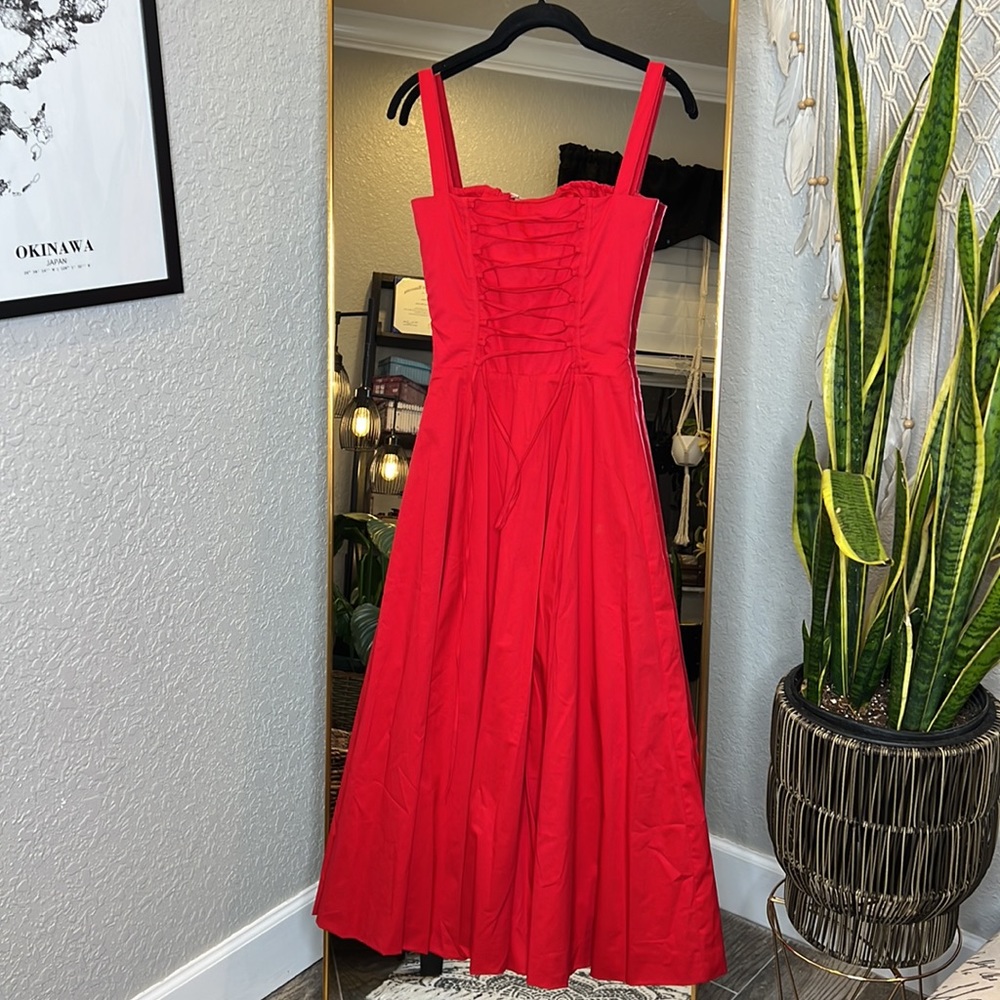 House of CB ‘Carmen’ Red Rose Bustier Sundress NWT - Picture 14 of 15